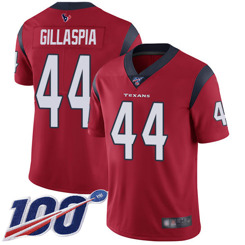 Houston Texans Limited Red Men Cullen Gillaspia Alternate Jersey NFL Football #44 100th Season Vapor Untouchable